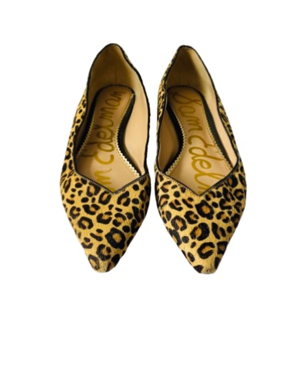 Sam Edelman Leopard-Print Pointed Toe Flats - Tan & Black Size 9.5 - Picture 2 of 12